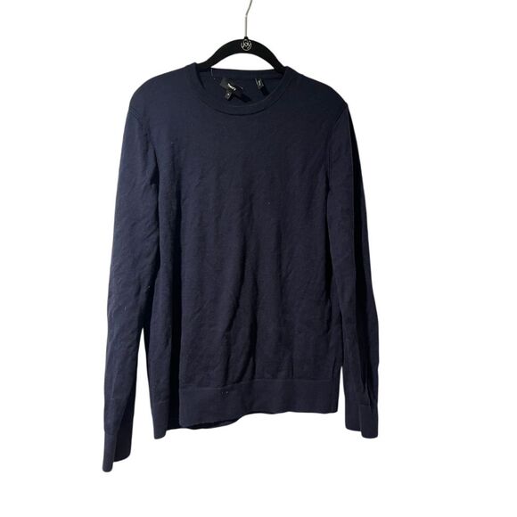 Theory Navy Blue Classic Crewneck Sweater Lightweight Knit‎ Pullover F67 - Picture 1 of 6